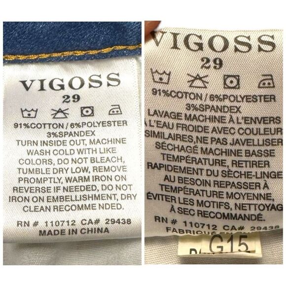 ❌❌NOT FOR SALE Vigoss Tomboy Thompson Distressed Denim Jeans Sz 29 - Picture 10 of 12